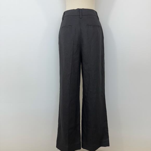Reformation Alex Linen Pants Pleated-Front Wide Leg High Rise 4 Petite NWT - Picture 6 of 11
